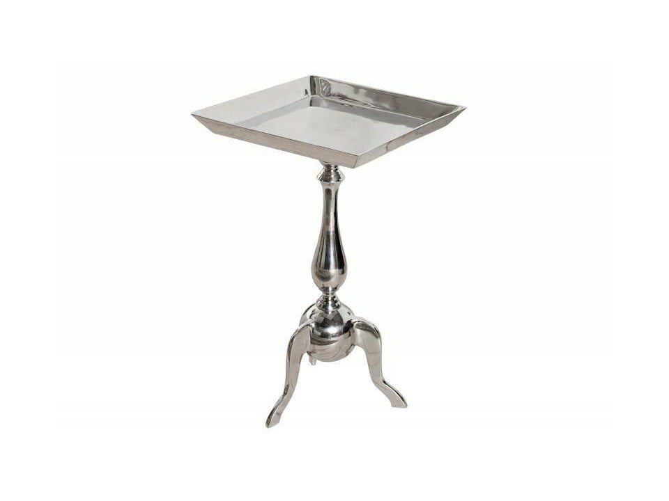 INVICTA stolik JARDIN SQUARE srebrny - aluminium - King Home
